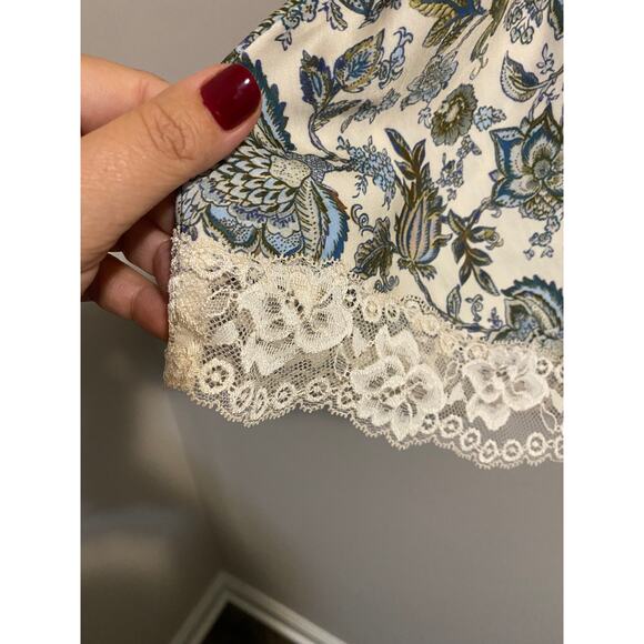 NWT Intimissimi top cami in satin & stretch lace w/paisley and floral print L - Picture 4 of 10